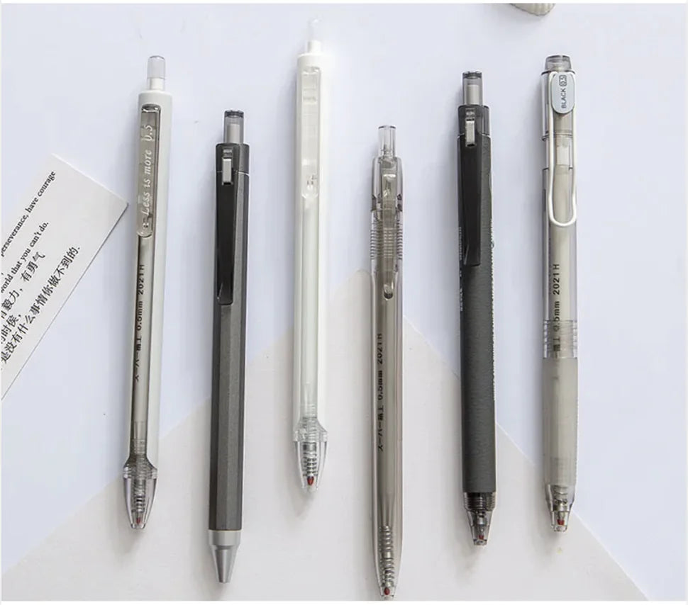 Set of mechanical pencils on a white background