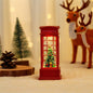 Christmas Decor Snowman Water Phone Booth Light Up Piece