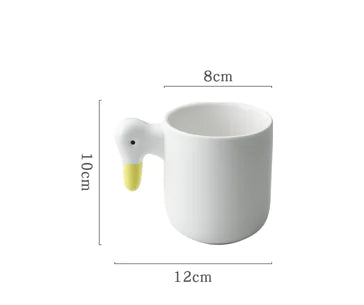 Creative Duckling Ceramic Bowl and Coffee Cup Set