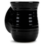 Elanze Designs Ribbed 14 ounce Ceramic Stoneware Handwarmer Mug Black