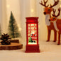 Christmas Decor Snowman Water Phone Booth Light Up Piece