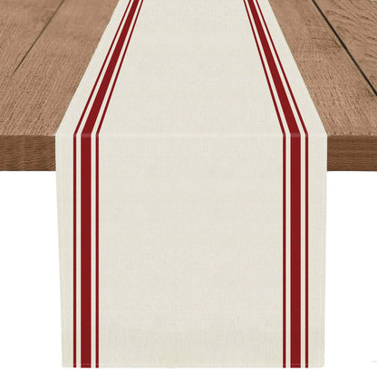 Christmas Table Runner Simple Stripe Merry Christmas Long Runners for Winter Xmas Home Kitchen Dining Table Decoration 13 x 48 Inch