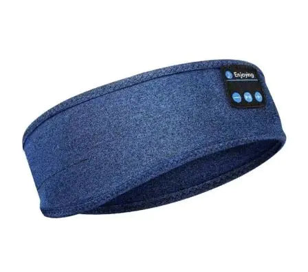 Blue Bluetooth headband on a white background