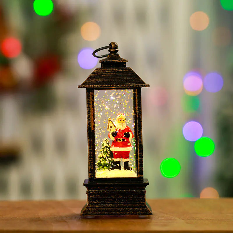Christmas Decor Snowman Water Phone Booth Light Up Piece