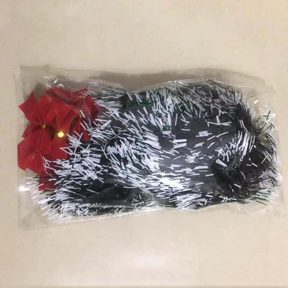 200m Floral Christmas Decoration with Ribbon Bow